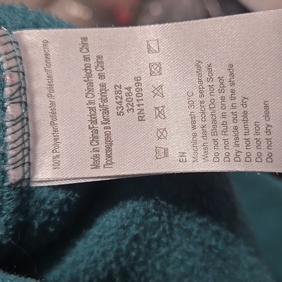 Vntg Sz M-L (1) FOX Womens Zip Up Fleece Winter Cold Weather Hooded Sweatshirt - Picture 10 of 10